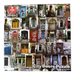 City Doors 750 Piece Jigsaw Puzzle 18x24 Mini Poster USA by Re-marks